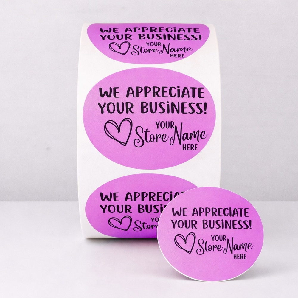 Custom Thank You Stickers – Add Your Store Name 2" round sticker NEW
